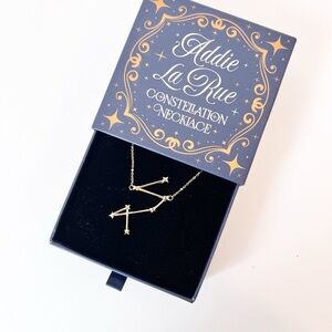 Gold Geometric Necklace‎ with Constellation Design Addie Larue Fairyloot